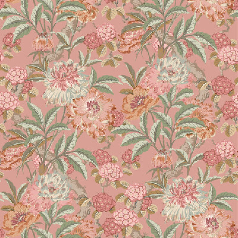 BW45095/2 Summer Peony Ashmore Red Wallpaper By GP & J Baker