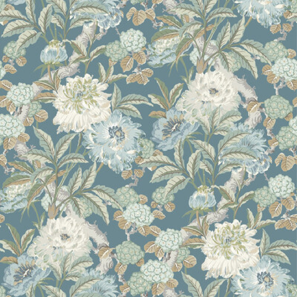 BW45095/5 Summer Peony Ashmore Denim Wallpaper By GP & J Baker