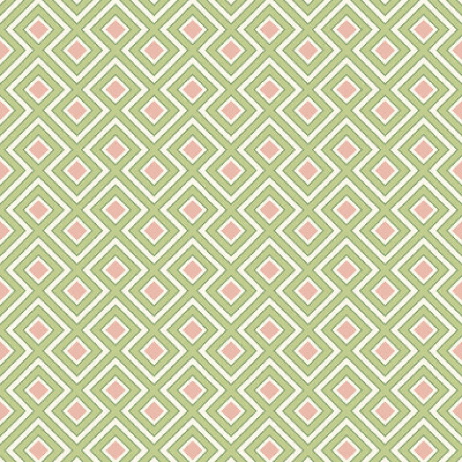 BW45098/2 La Fiorentina Small Ashmore Green/Blush Wallpaper By GP & J Baker