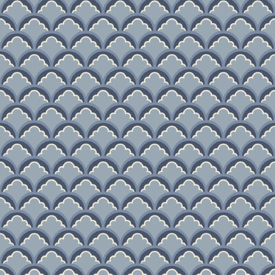 BW45099/1 Mount Temple Small Ashmore Blue Wallpaper By GP & J Baker