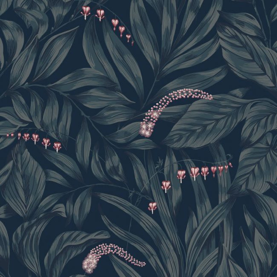 837-96 Elin Kolonin Midnight Blue Wallpaper By Sandberg