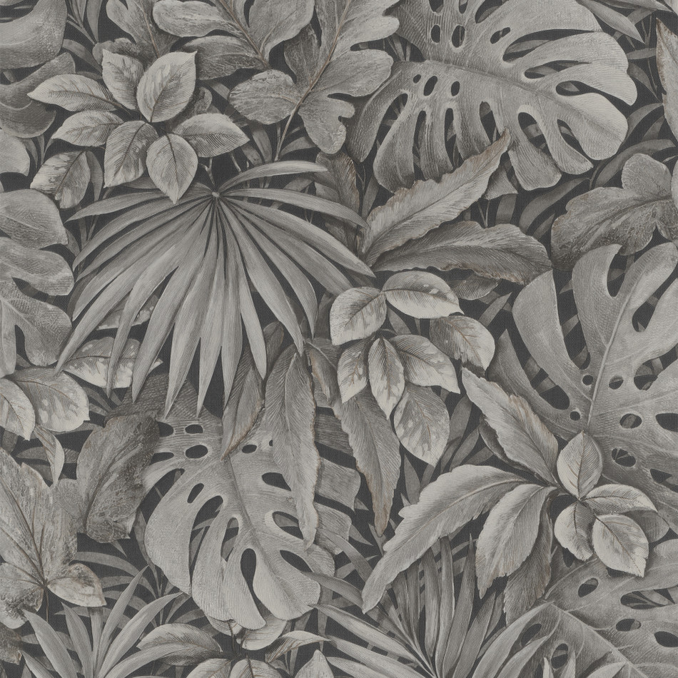 33305 Jungle Leaves Eden Brown Wallpaper By Galerie