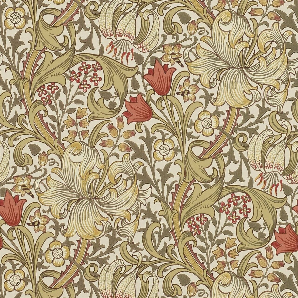 210400 Golden Lily Archive Wallpapers by Morris & Co
