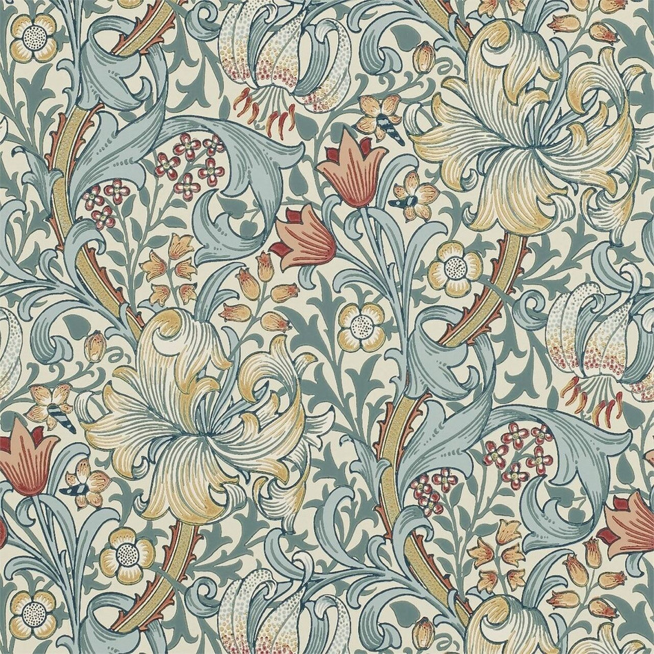 210401 Golden Lily Archive Wallpapers by Morris & Co