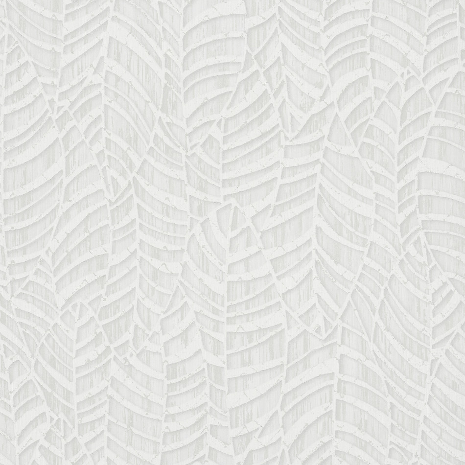 32972 Serene Leaves White and Grey Wallpaper By Galerie