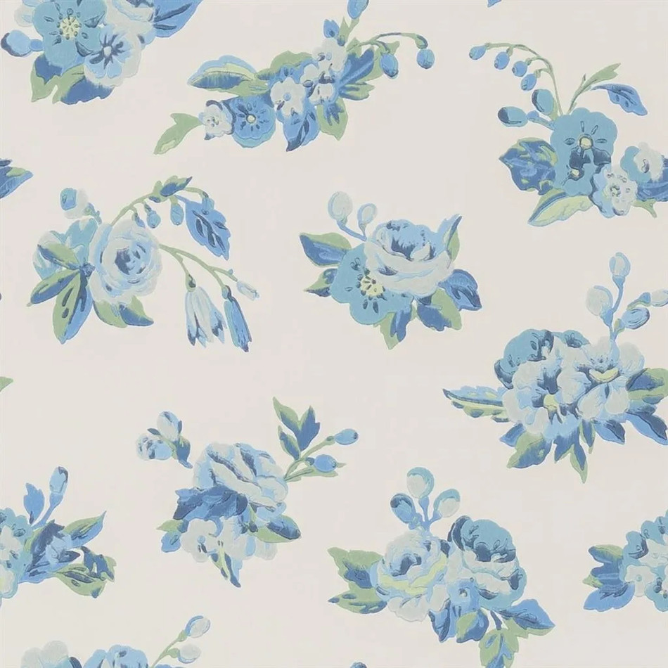 PEH0006/03 Craven Street Flower English Heritage Delft Wallpaper by Designers Guild