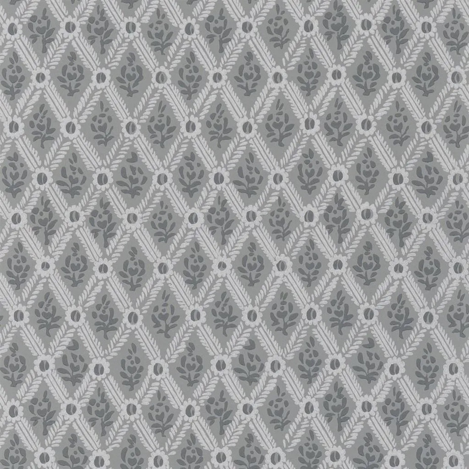 PEH0003/08 St John Street Trellis English Heritage Slate Wallpaper by Designers Guild