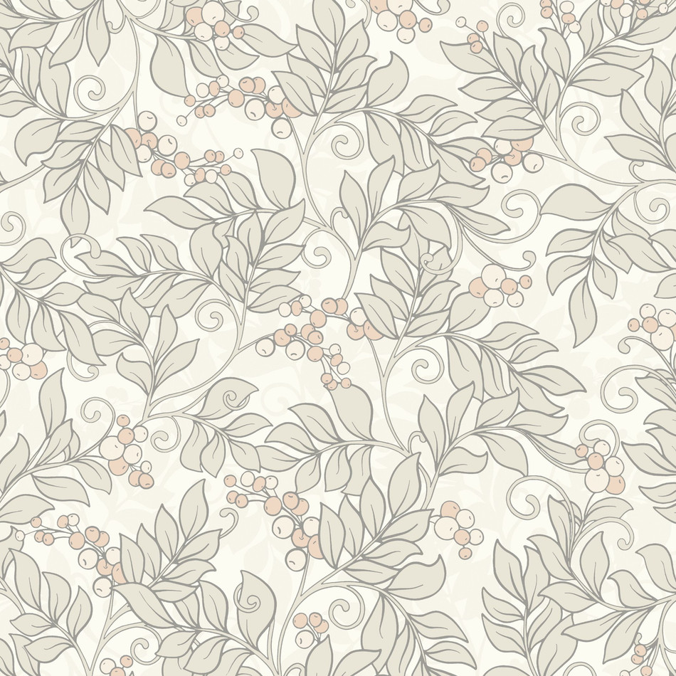86374117 Symphorine Arts and Crafts Rose Poudre Wallpaper by Casadeco