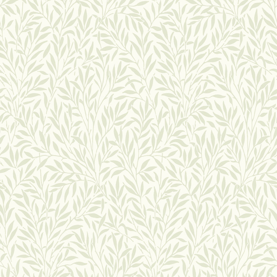 86357102 Willow Arts and Crafts Vert Amande Wallpaper by Casadeco