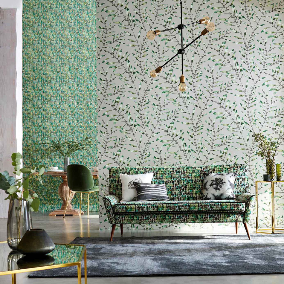 111634 Chaconia Colour 4 Emerald and Lime Wallpaper by Harlequin 111634 Chaconia Colour 4 Emerald and Lime Wallpaper by Harlequin