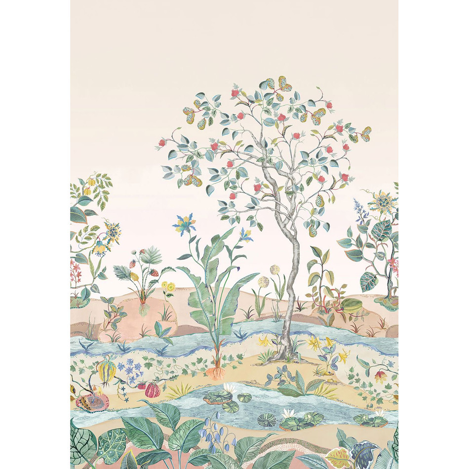 W7817-02 Mythica Mural Rhapsody Shell Wallpaper by Osborne & Little