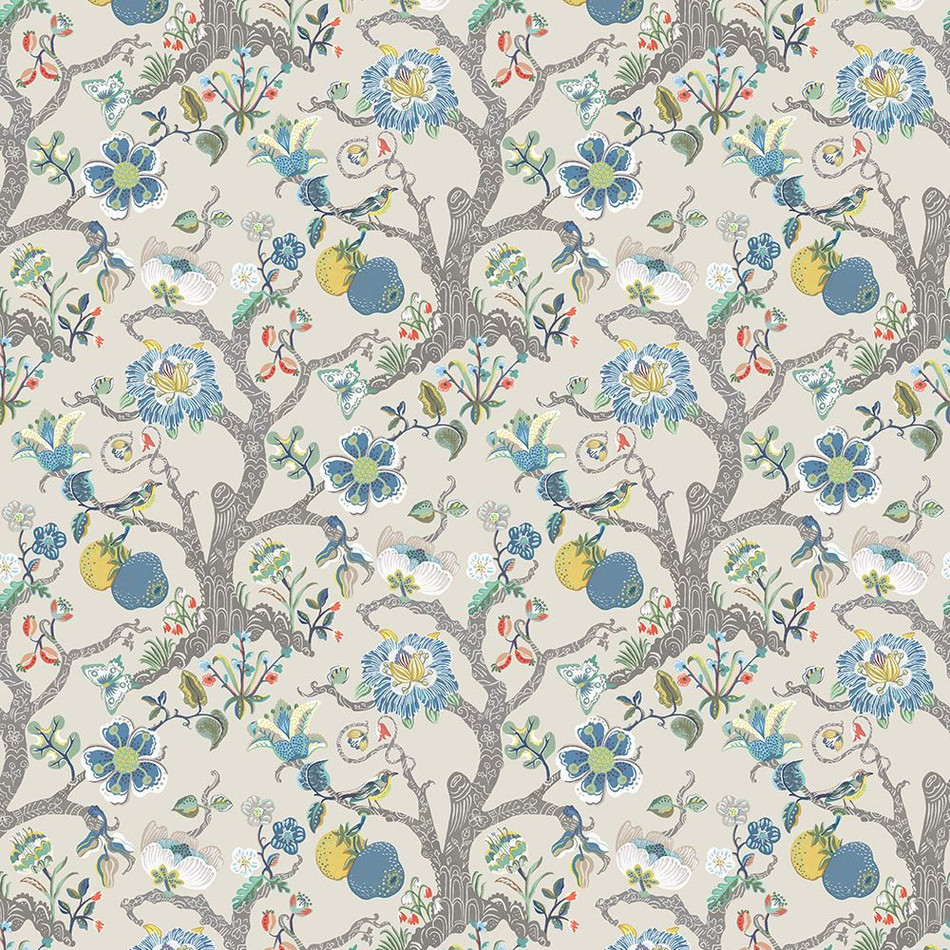 W7818-04 Puzzlewood Rhapsody Indigo Wallpaper by Osborne & Little