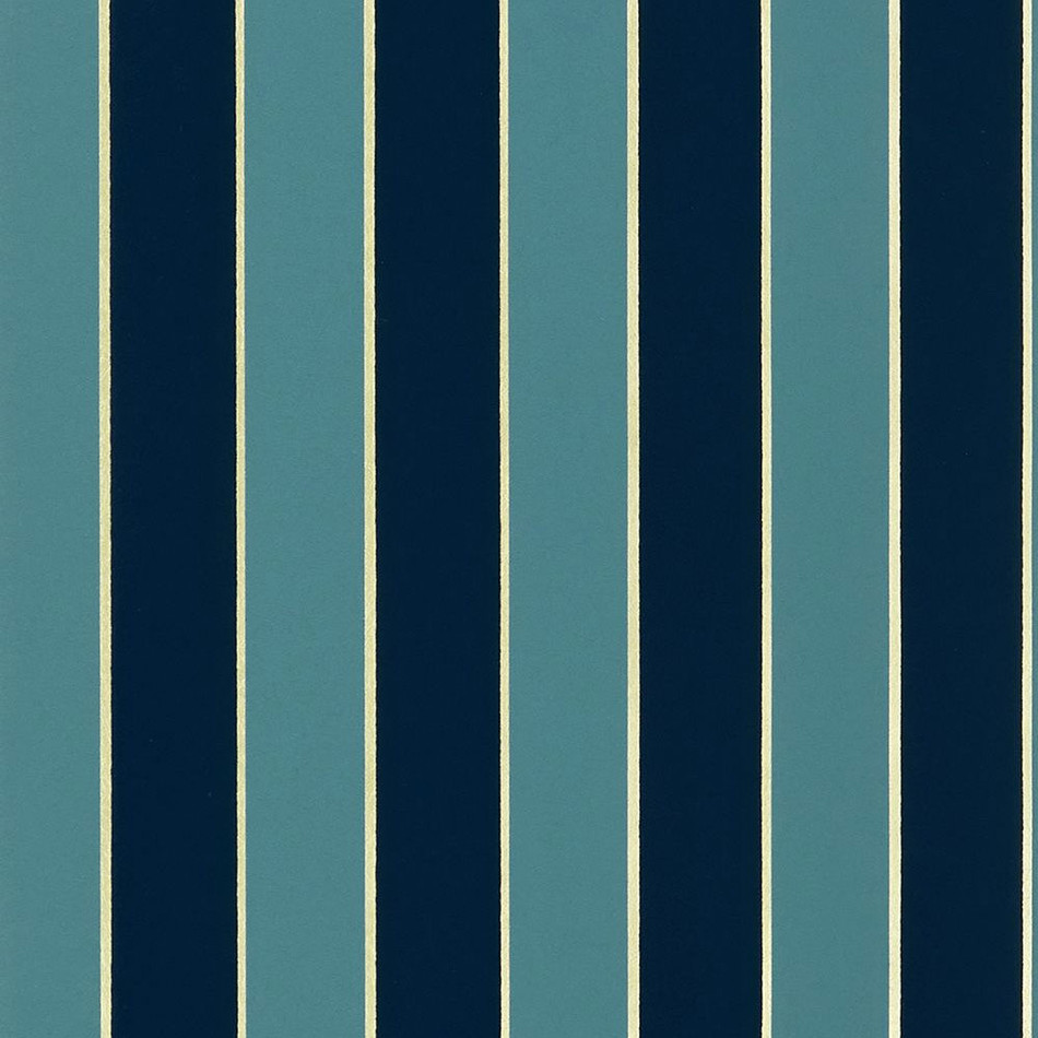 W7780-03 Regency Stripe Peacock Wallpaper by Osborne & Little