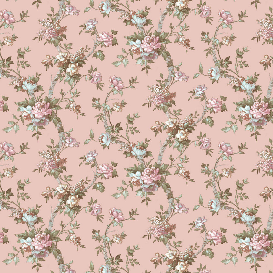 84001 Ramo Edra Cottage Chic Pink Wallpaper By Galerie