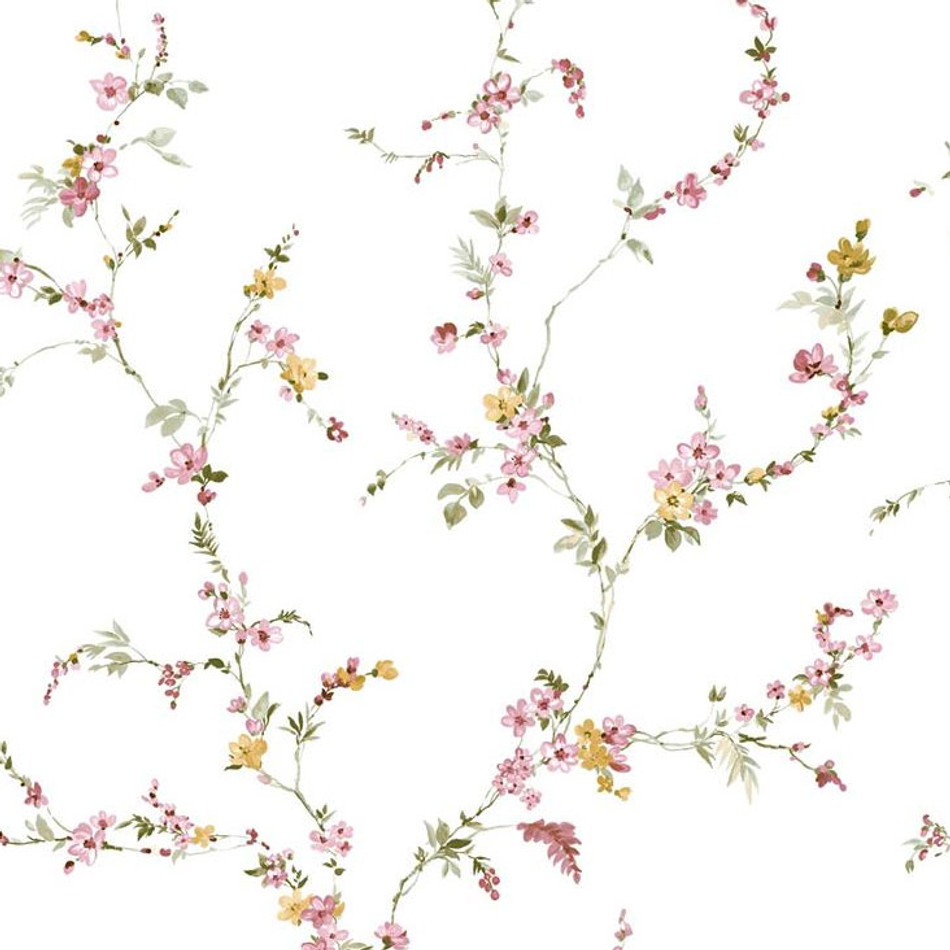 84014 Fiorellino Edra Cottage Chic Pink Wallpaper By Galerie