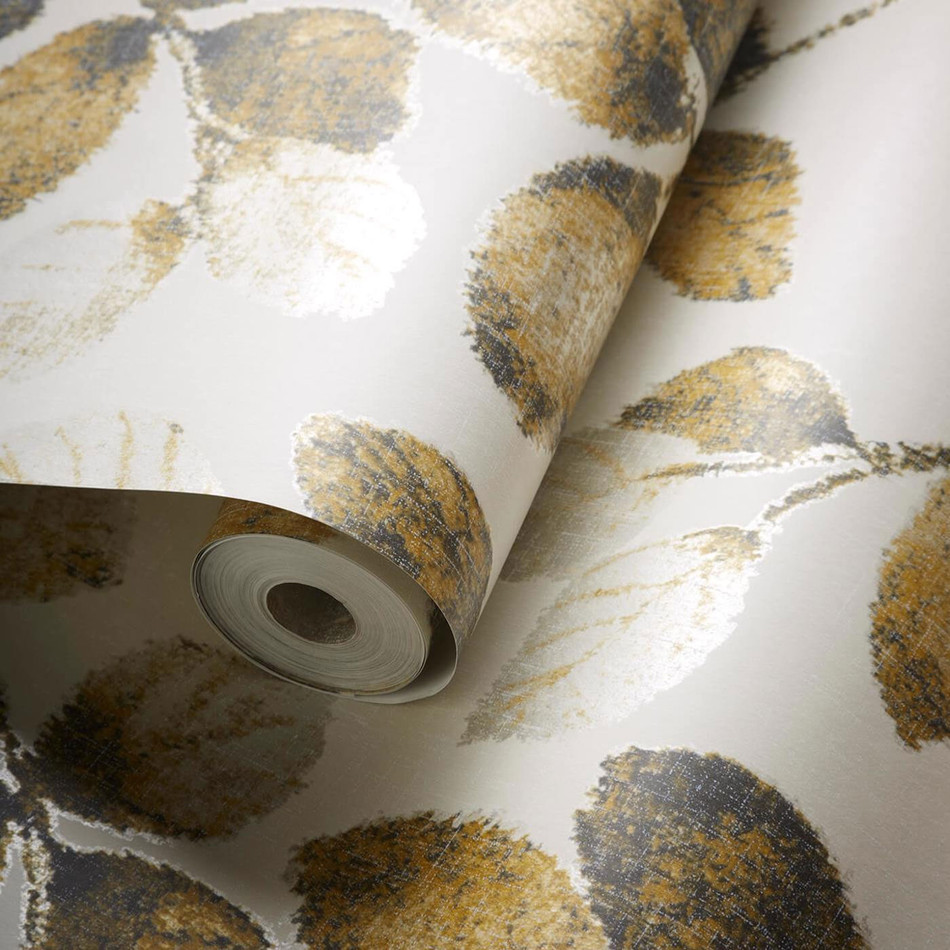 W0159/04 Northia Marianne Pewter and Gold Wallpaper by Clarke & Clarke W0159/04 Northia Marianne Pewter and Gold Wallpaper by Clarke & Clarke