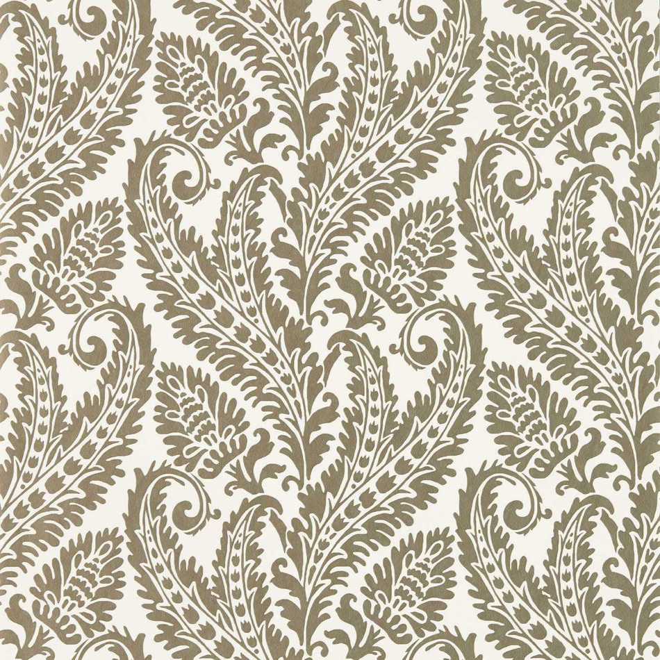 W0161/02 Regale Marianne Gilver and Ivory Wallpaper by Clarke & Clarke