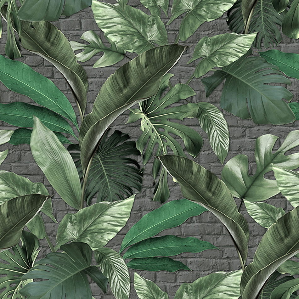 34195 Tropical Brick Loft 2 Wallpaper By Galerie