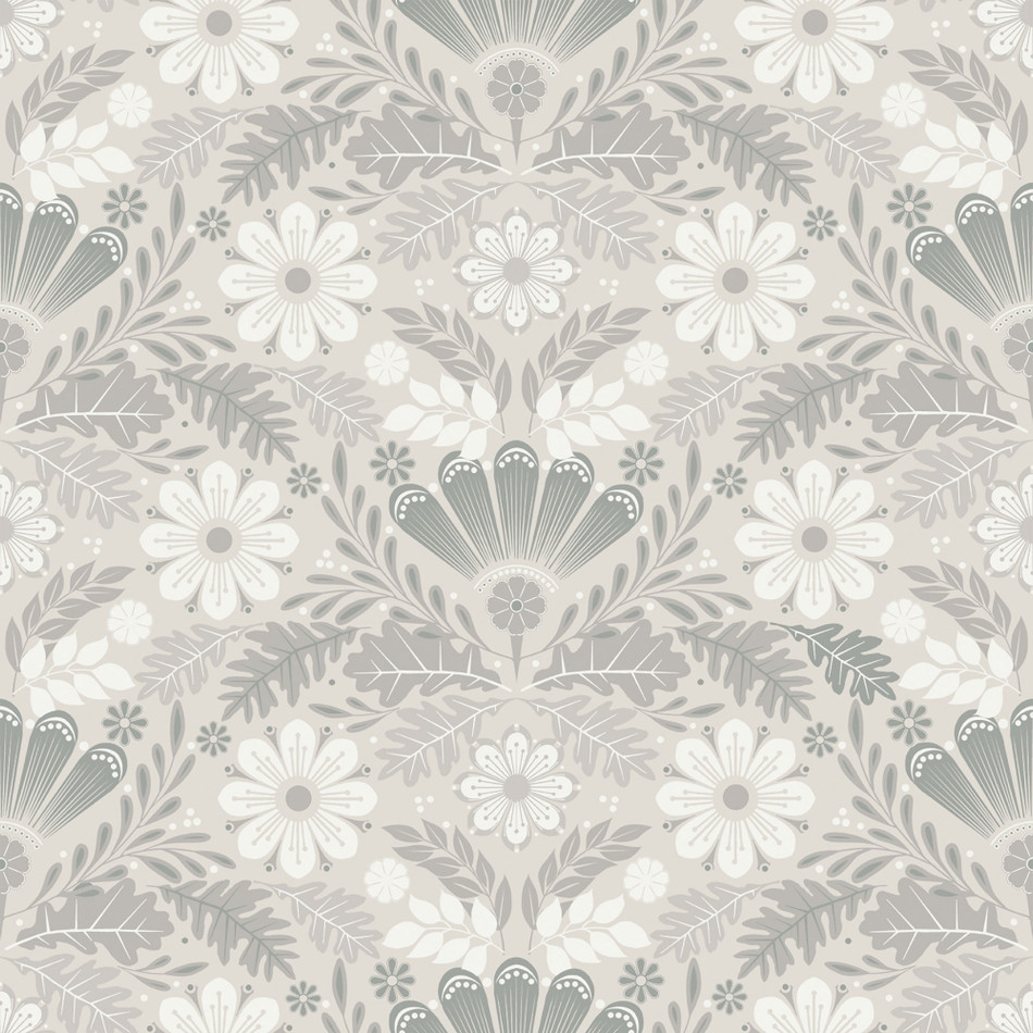 Fabrique New Small Damask Wallpaper Linen Greige  Wallpaper from I Love  Wallpaper UK