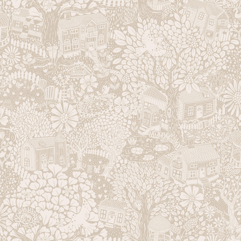 S63006 Bygga Bo Sommarang 2 Beige Wallpaper By Galerie