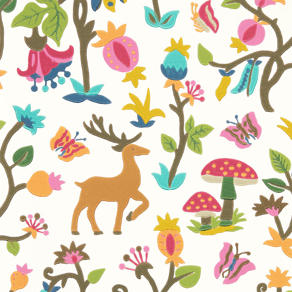 217217 Forest of Dean Arboretum Bright and Multi Wallpaper by Sanderson