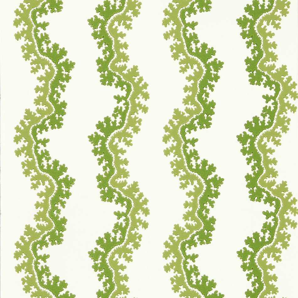 217251 Oxbow Arboretum Sap Green Wallpaper by Sanderson