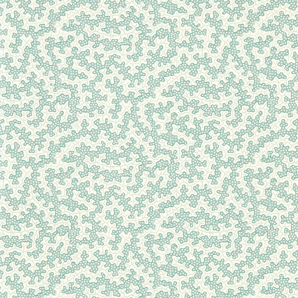 217241 Truffle Arboretum Blue Clay Wallpaper by Sanderson