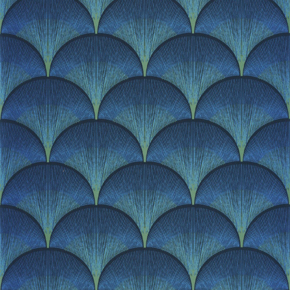 88666566 Broadway Twenties Bleu Indigo Wallpaper by Casadeco