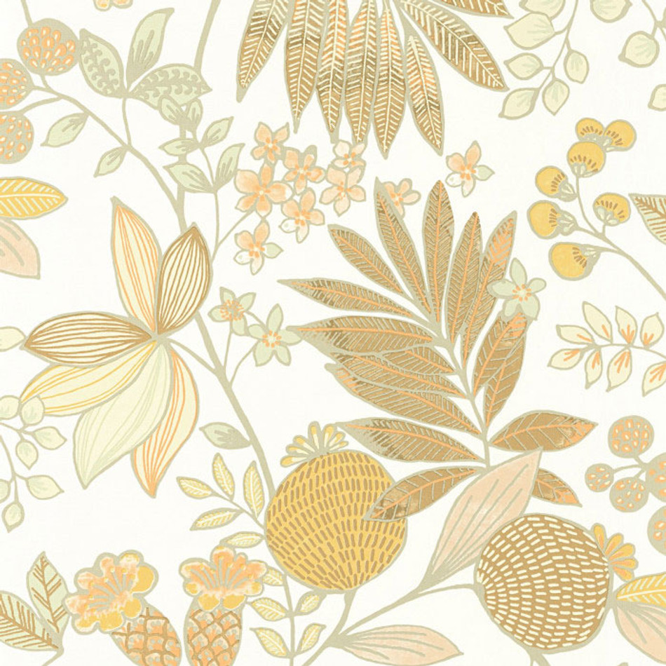 CALF88802121 Palm Springs California Jaune Citron Wallpaper by Casadeco