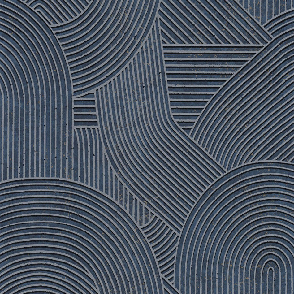 88756819 Jardin Des Pierres Kyoto Bleu Encre Wallpaper by Casadeco