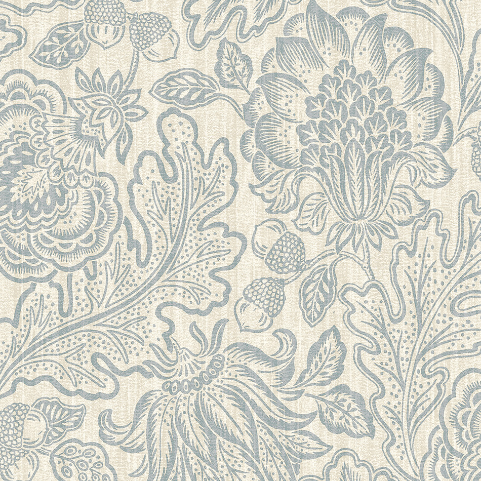 4811 Giovanna Trail Blue Cream Wallpaper by Belgravia