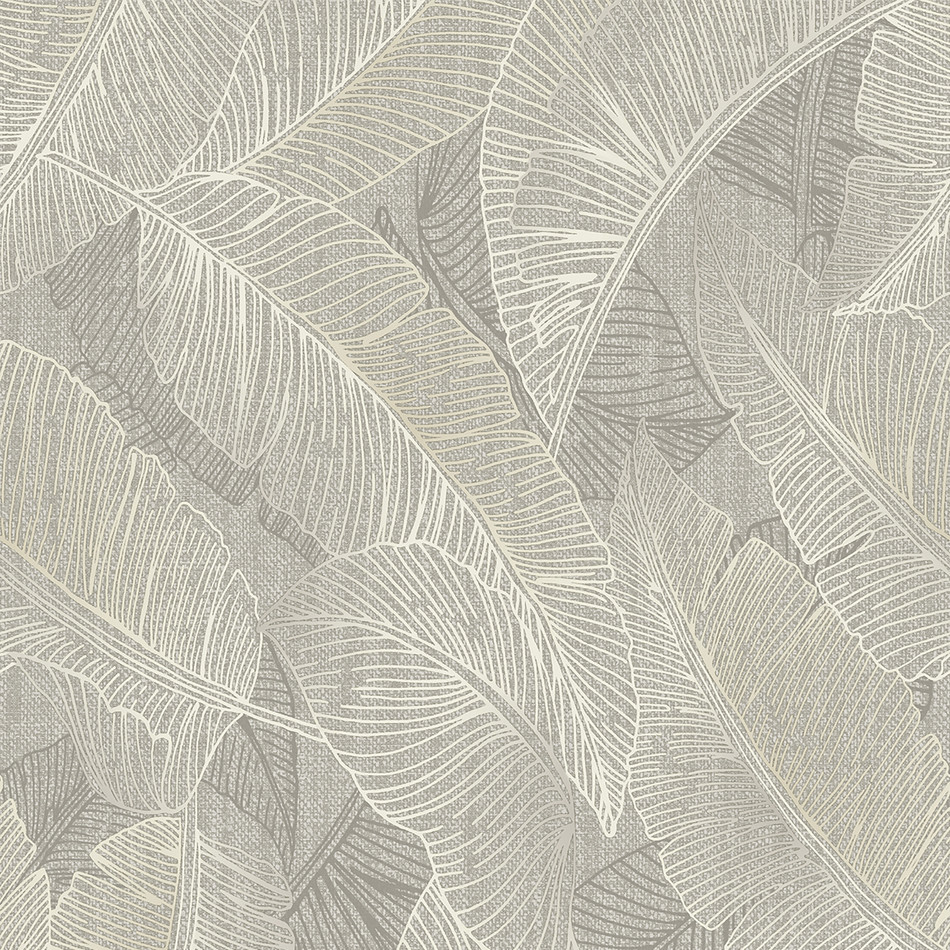 2142 Anaya Leaf Grey Wallpaper by Belgravia