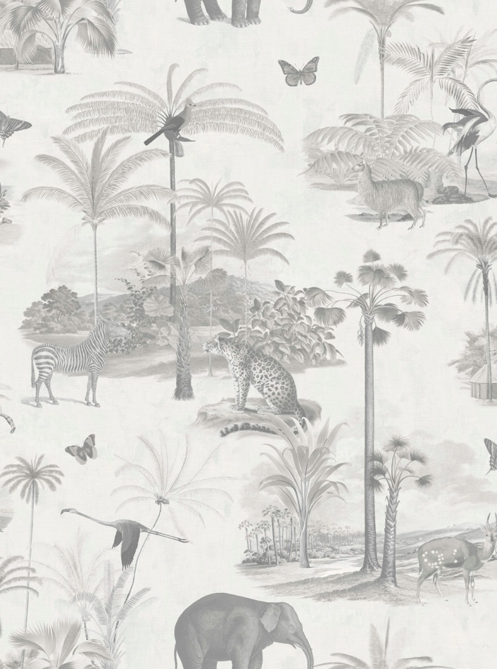 107599 Tropique Zoo Curiosity Wallpaper by Graham and Brown