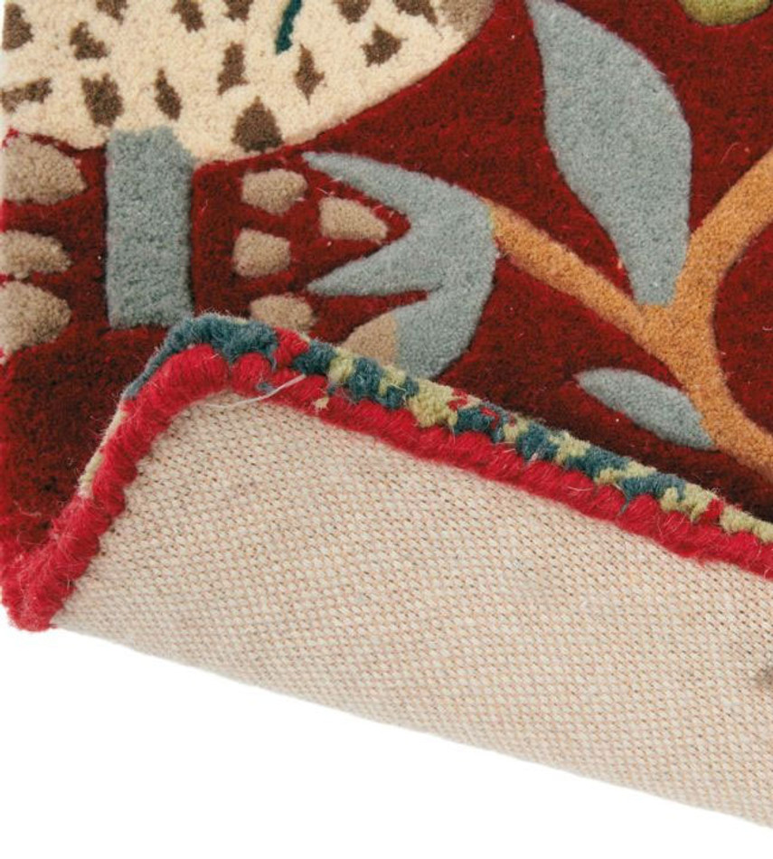 027700 Strawberry Thief Crimson Rug by Morris & Co 027700 Strawberry Thief Crimson Rug by Morris & Co