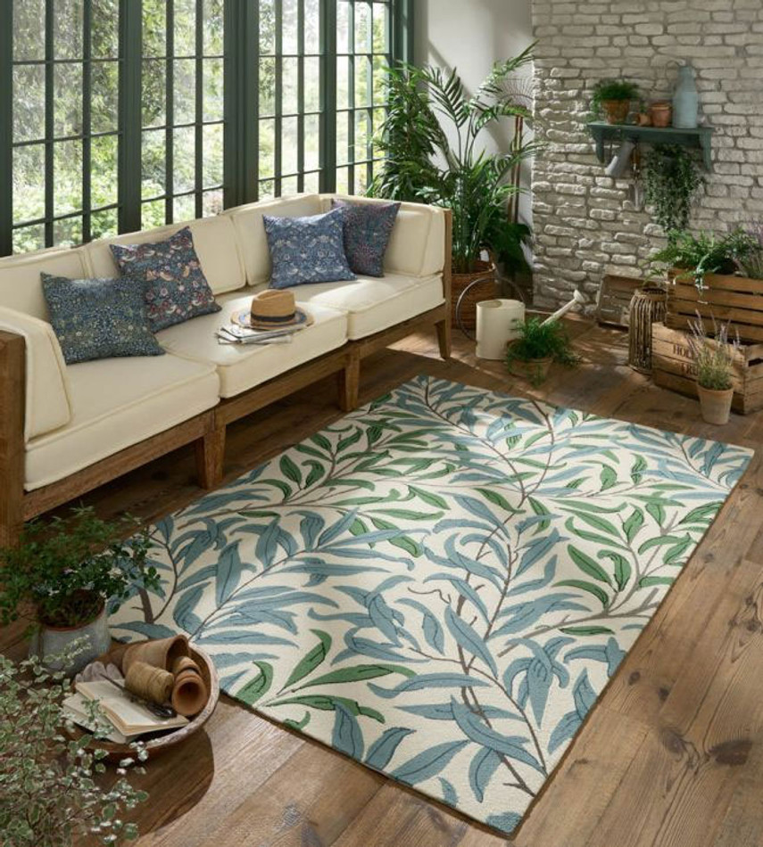 Willow's Leisure Rug ストール 赤緑青 チェック柄 Morris & Co. The Willow Boughs Playmat – Totter + Tumble