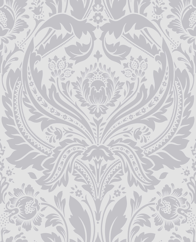 103432 Desire Silver Established Wallpaper by Graham and Brown