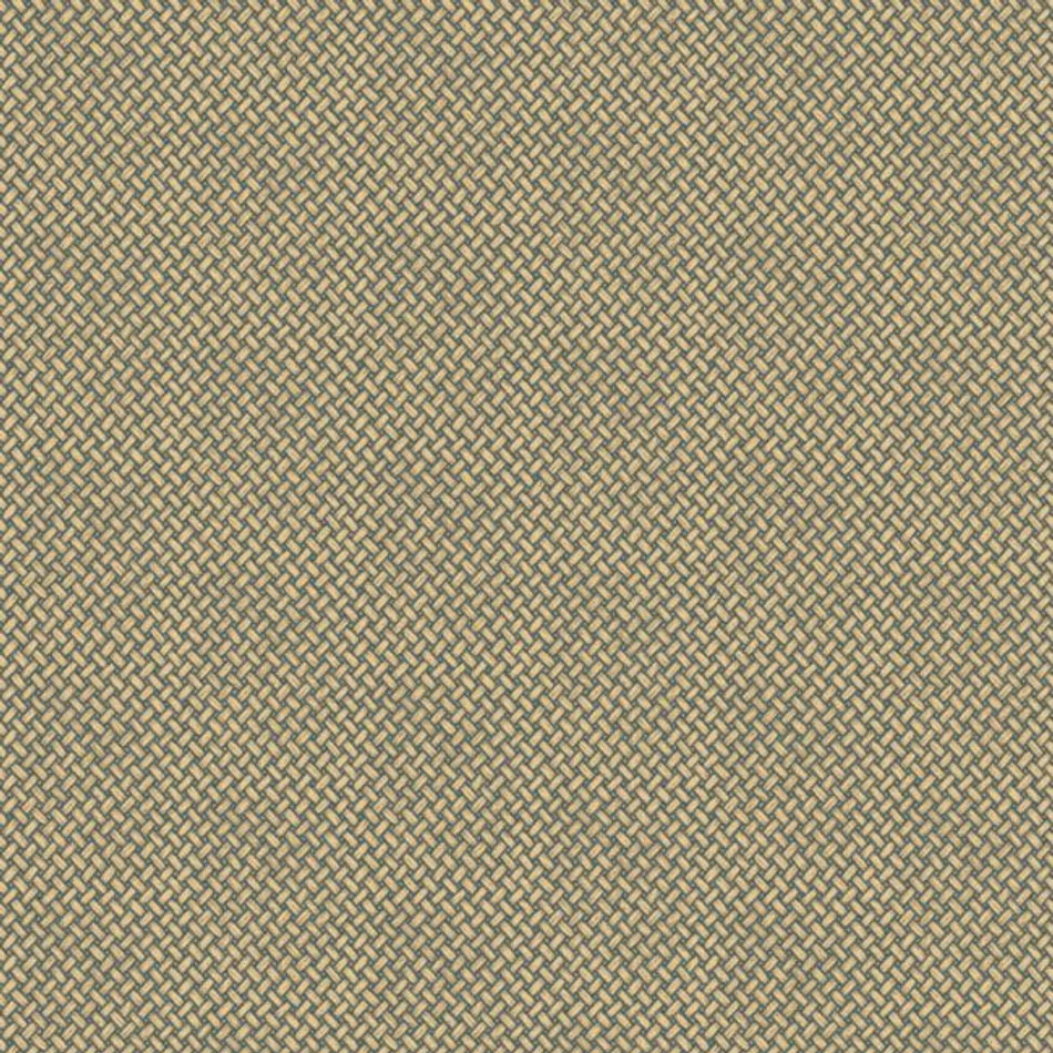 FG112/R11 Basketweave Print Club Teal Wallpaper by Mulberry Home