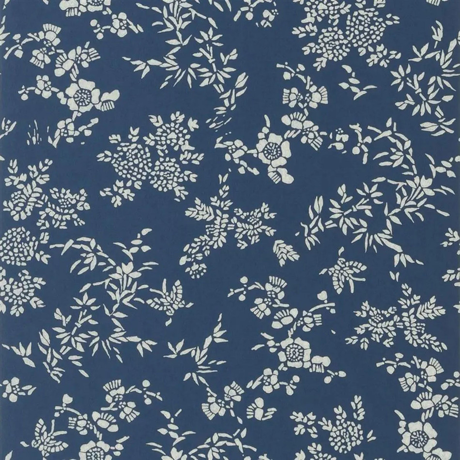 PRL5006/01 Teabowl Calico Signature Loft Indigo Wallpaper by Ralph Lauren