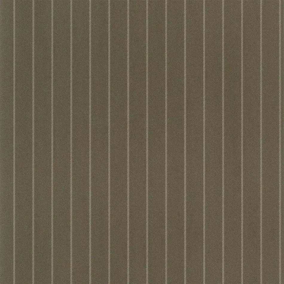 PRL5009/04 Langford Chalk Stripe Signature Loft Khaki Wallpaper by Ralph Lauren