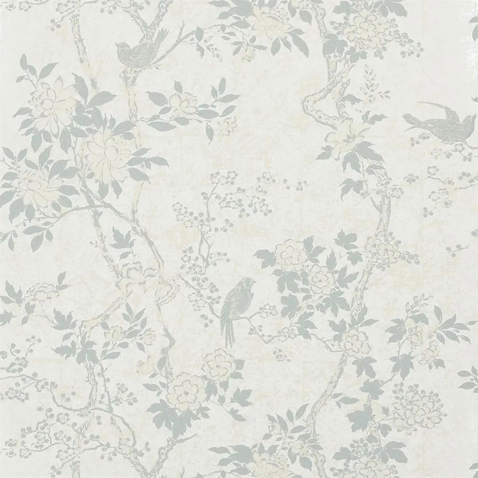 PRL048/08 Marlowe Floral Signature Papers IV Dove Wallpaper by Ralph Lauren