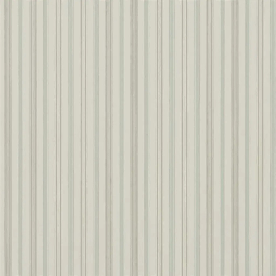 PRL709/02 Basil Stripe Signature Florals Bluestone Wallpaper by Ralph Lauren