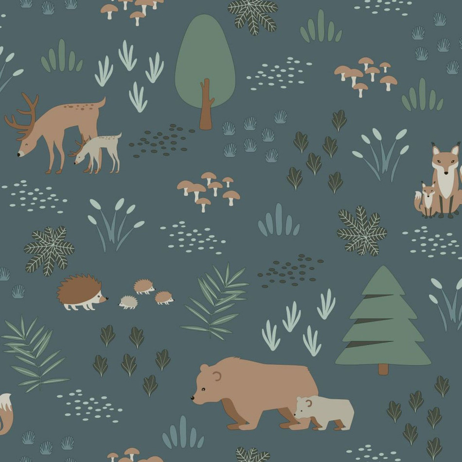 157-139248 Woods Forest Friends Wallpaper By Today Interiors