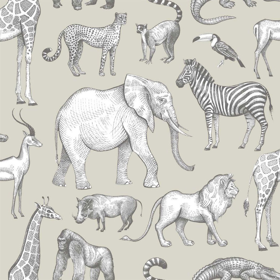 157-139270 Zoo Forest Friends Wallpaper By Today Interiors