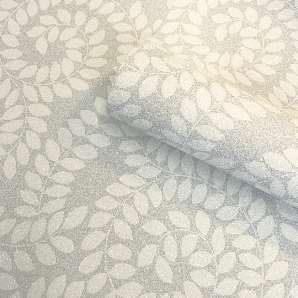 1927 Valentino Grey Leaf Wallpaper by Belgravia Zambaiti Parati