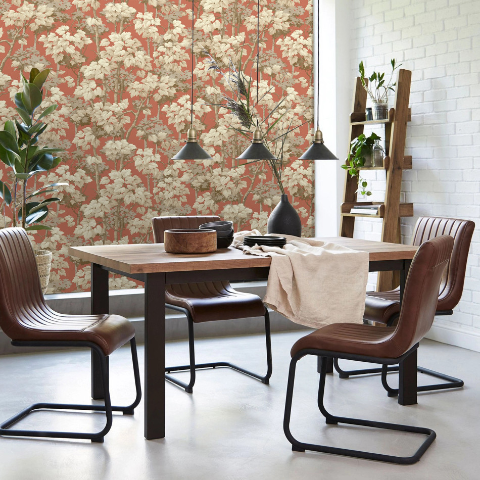 2502 Rivington Tree Burnt Orange Wallpaper by Belgravia