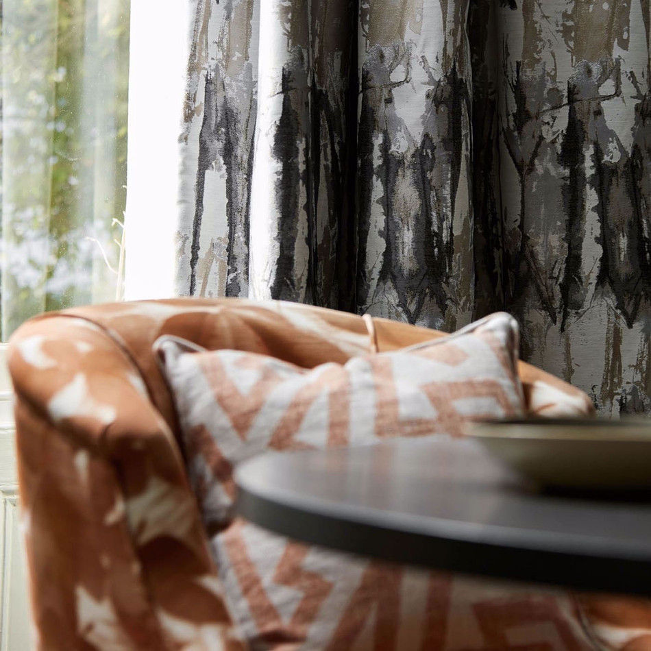 133916 Eco Takara Colour 4 Black Earth and Pumice Fabric by Harlequin 133916 Eco Takara Colour 4 Black Earth and Pumice Fabric by Harlequin