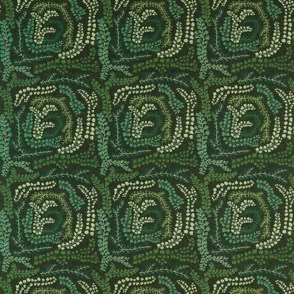 121165 Fayola Colour 4 Fig Leaf, Clover and Succulent Fabric by Harlequin