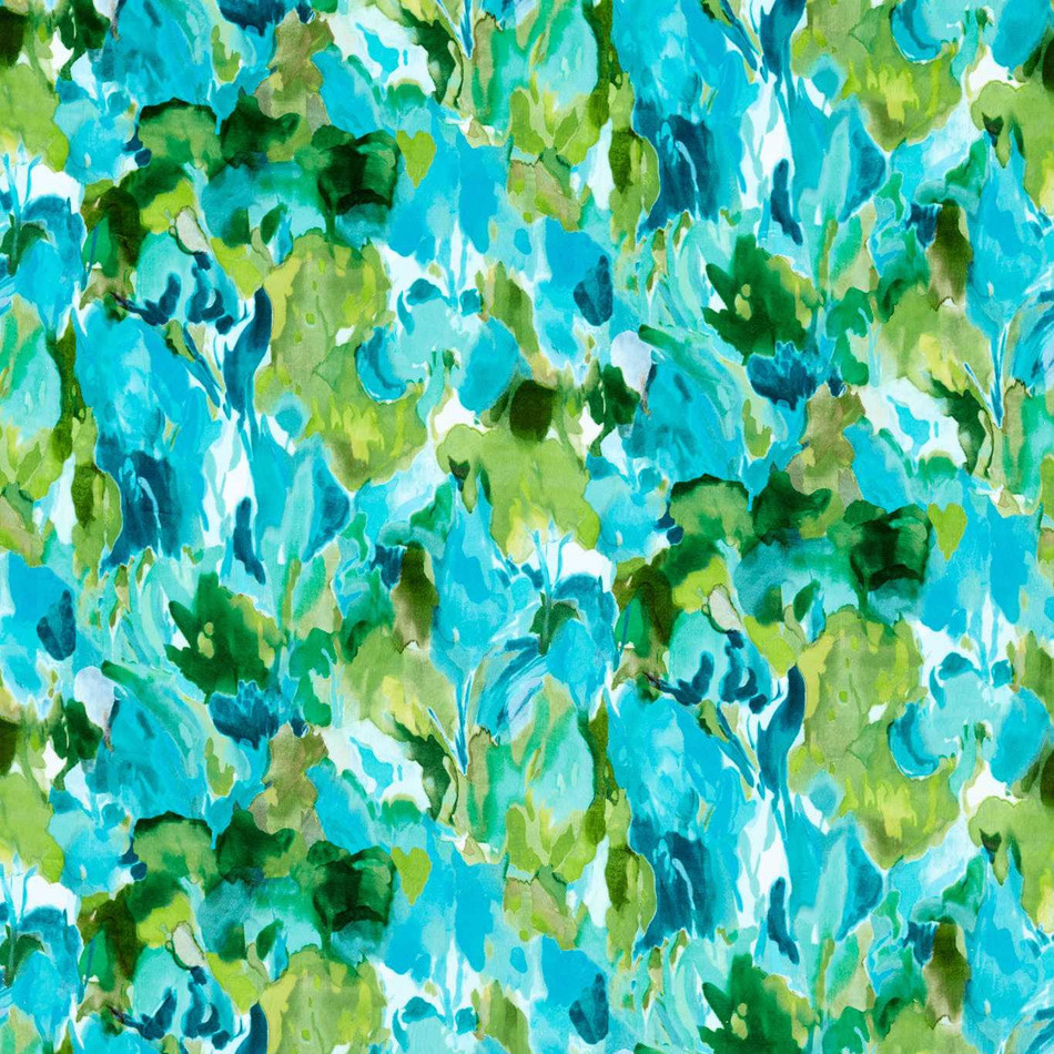 121150 Foresta Velvet Colour 4 Forest, Amazonia and Lagoon Fabric by Harlequin