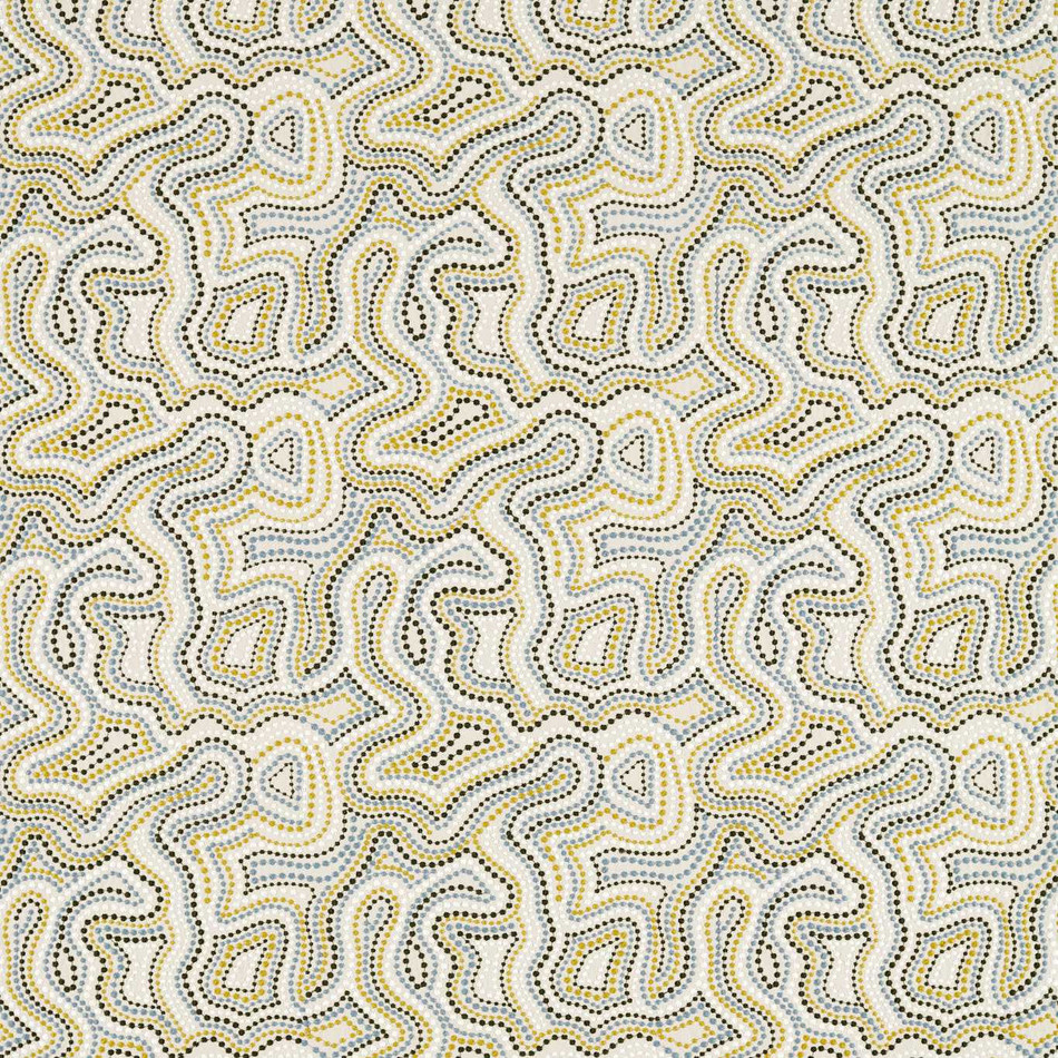 133931 Sunstone Colour 4 Celestial, Fig Leaf and Nectar Fabric by Harlequin