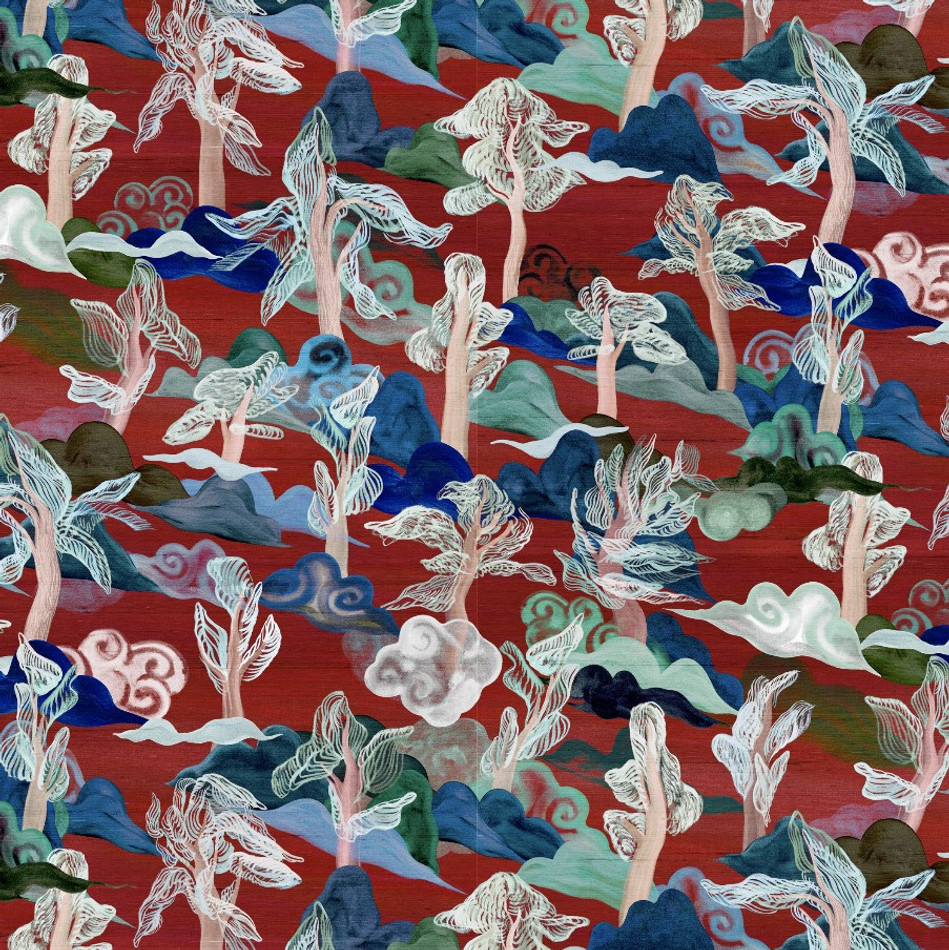 11540 Saranda Vermilion Trees Wallpaper By Arte